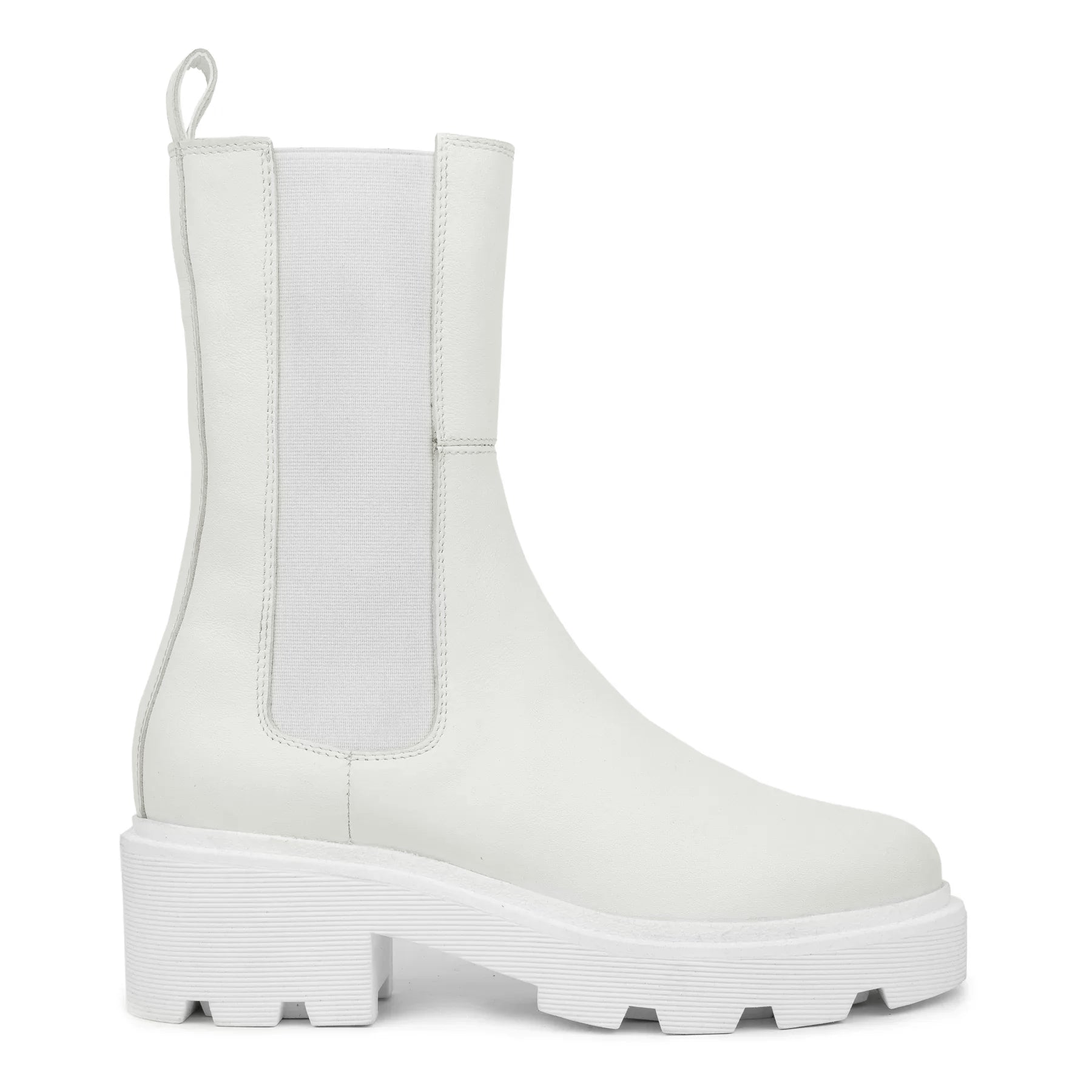 Hinson sobra hoge chelsea boots dames wit leer