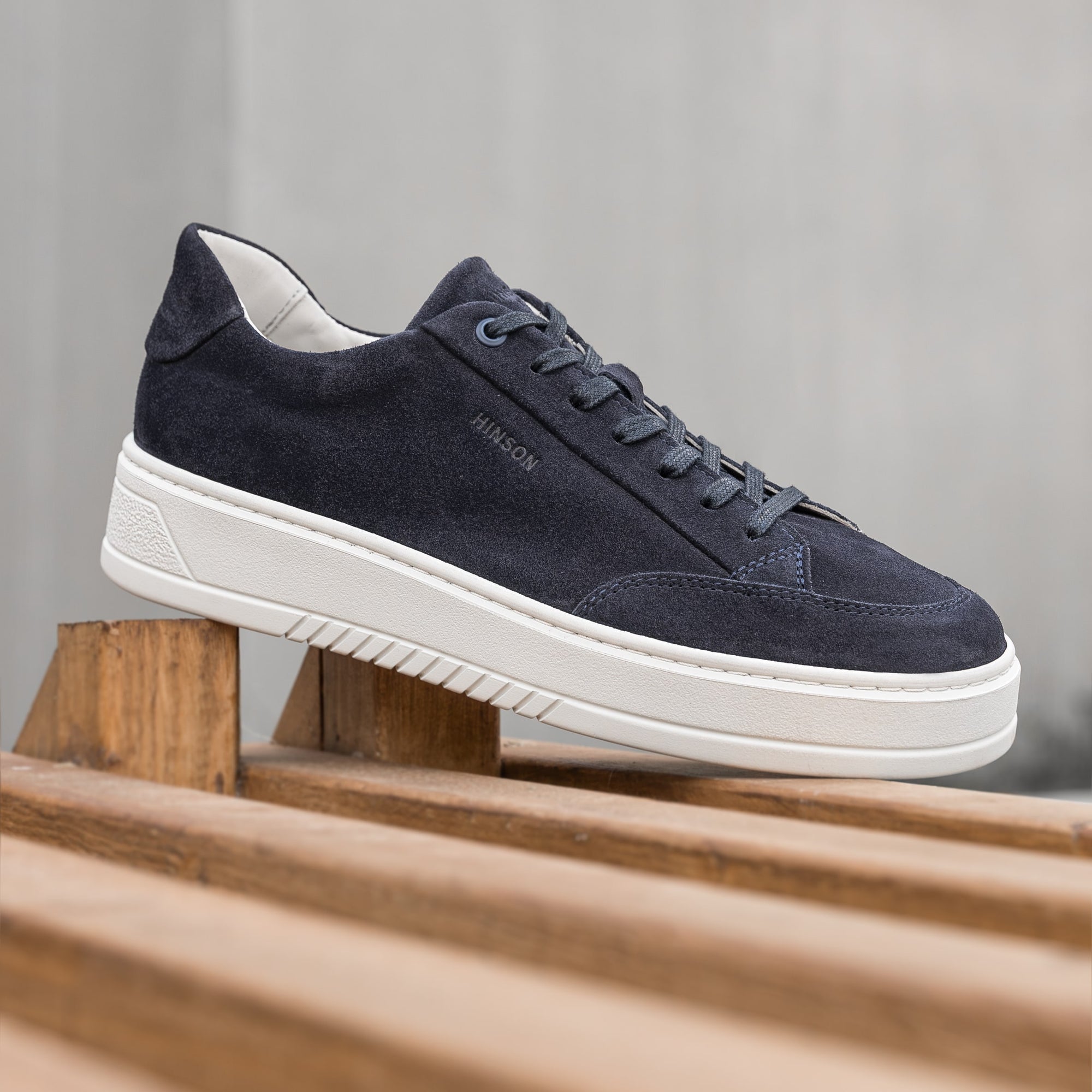 Hinson miller retro sneakers donkerblauw suède