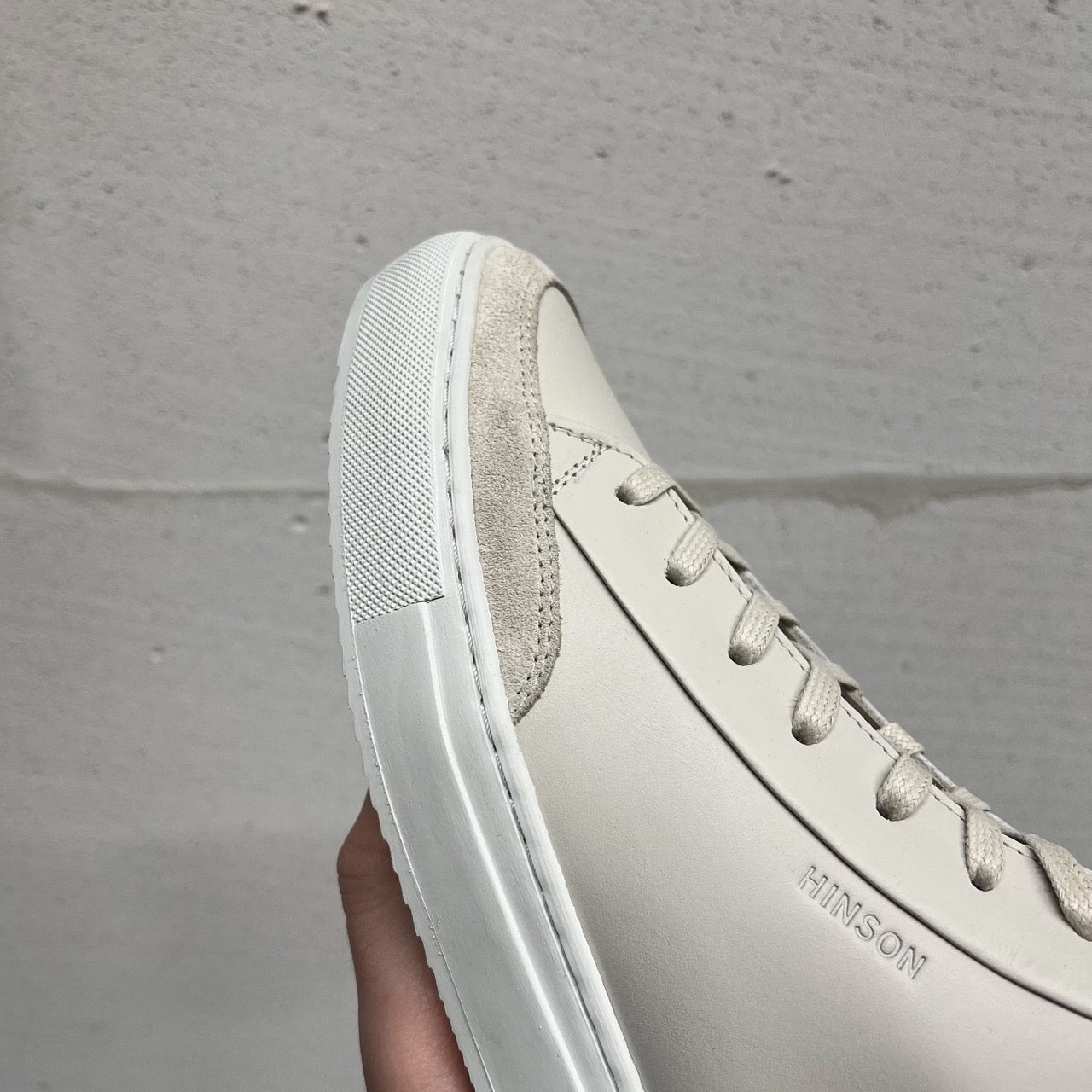 Hinson sorren high sneakers heren ice beige leer