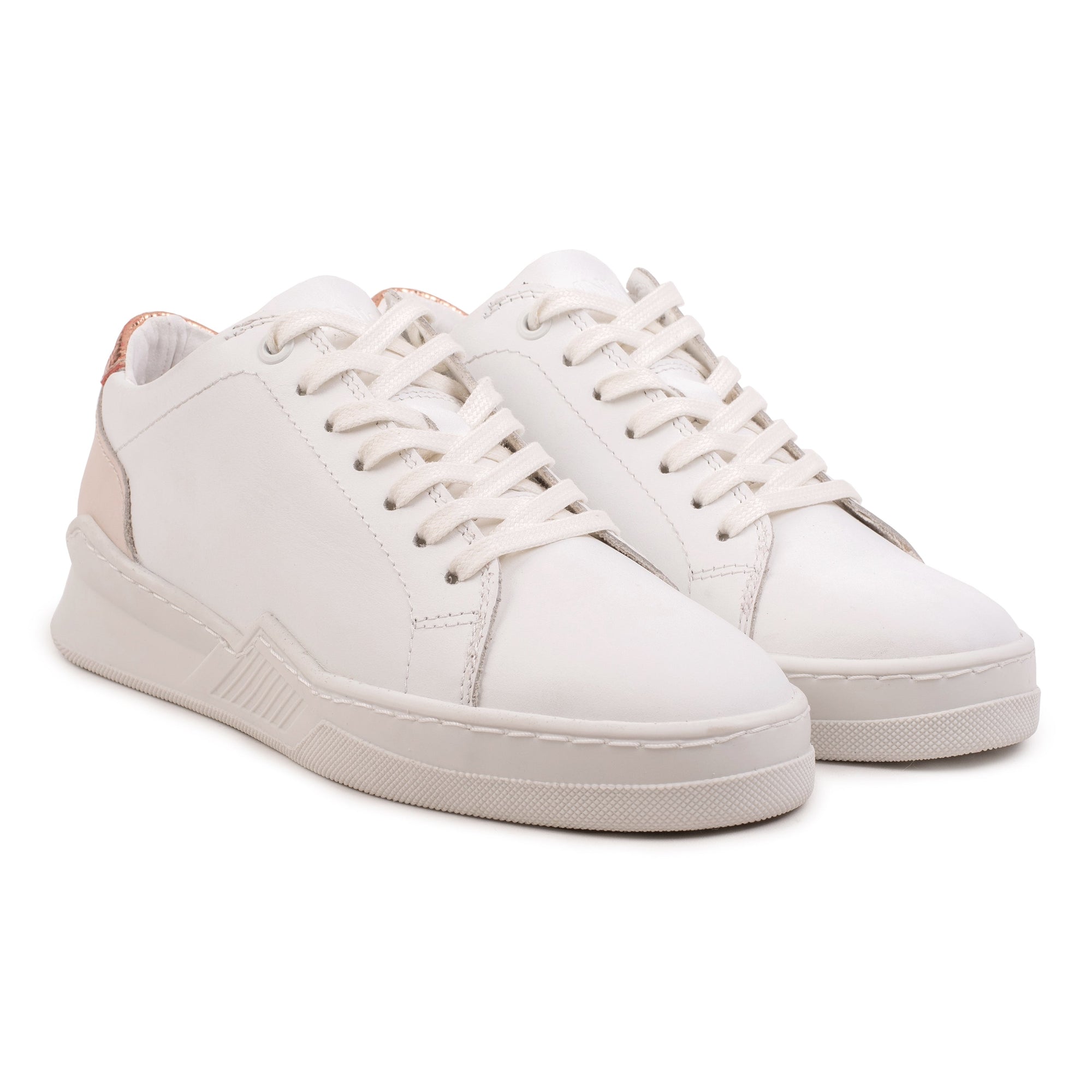 Omnio spencer city sneakers dames wit/rose leer