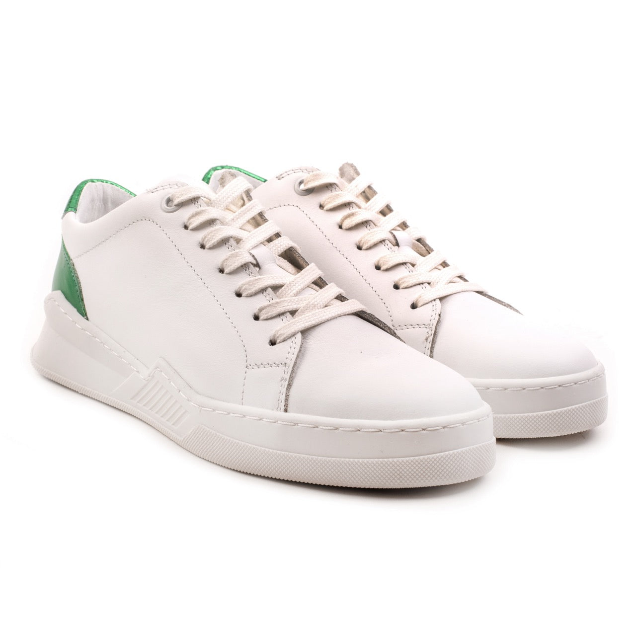 Omnio spencer city sneakers dames wit/groen leer