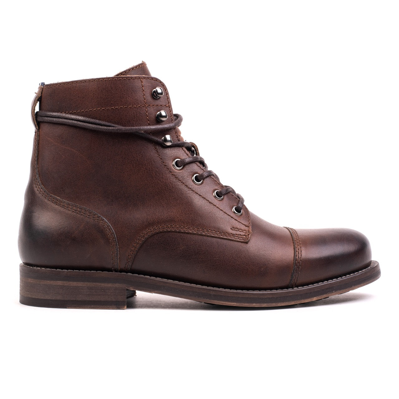 Nordland beret toe cap boots heren bruin waxed leer