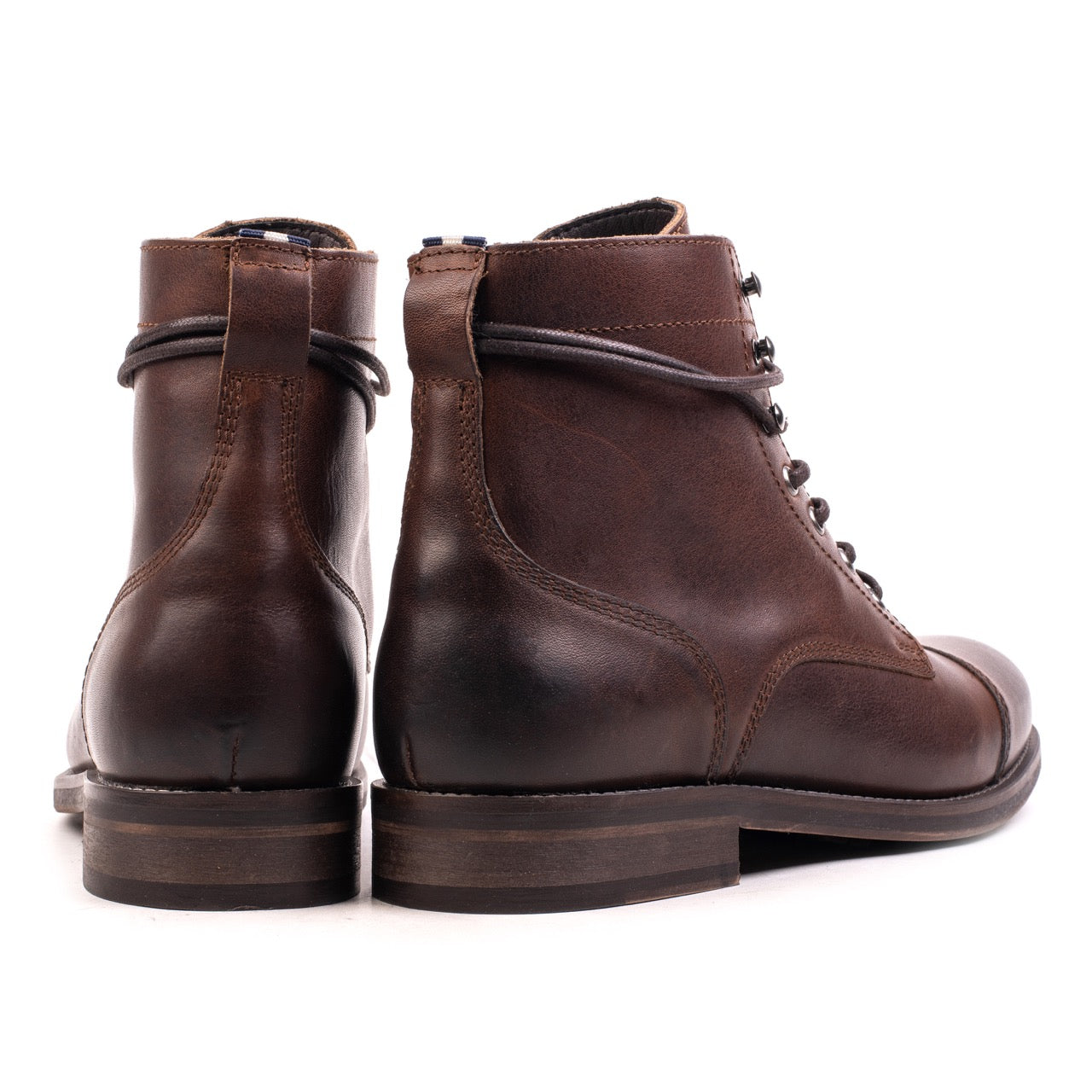 Nordland beret toe cap boots heren bruin waxed leer