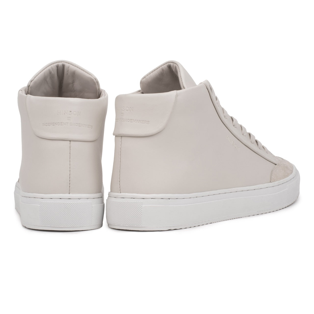 Hinson sorren high sneakers heren ice beige leer