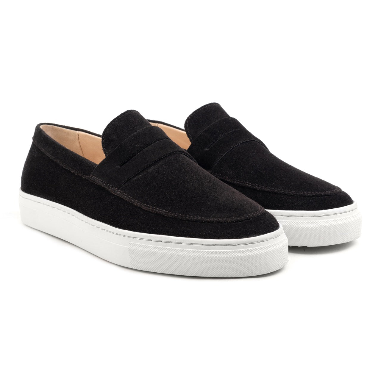 Hinson malton saddle loafers heren donkerbruin suède