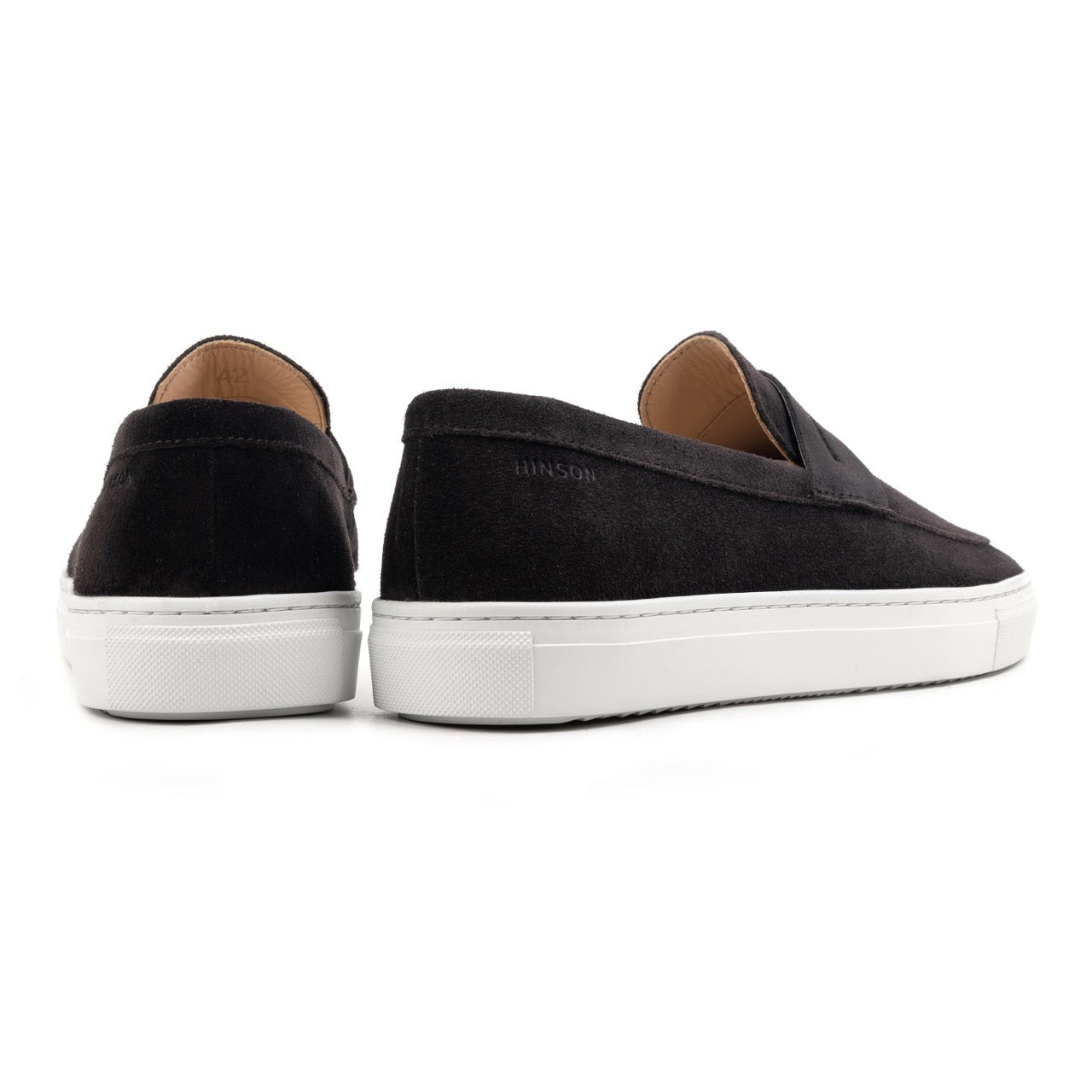Hinson malton saddle loafers heren donkerbruin suède