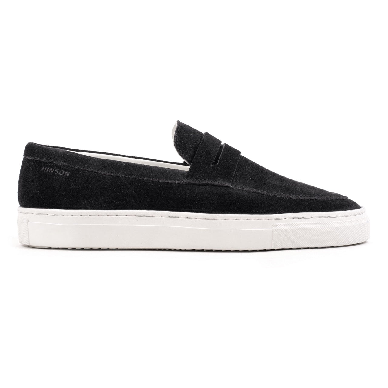 Hinson malton saddle loafers heren zwart suède