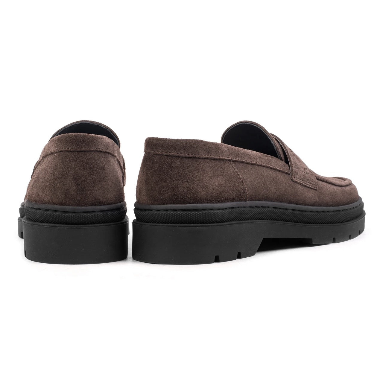 Hinson elon loafers heren donkerbruin suède