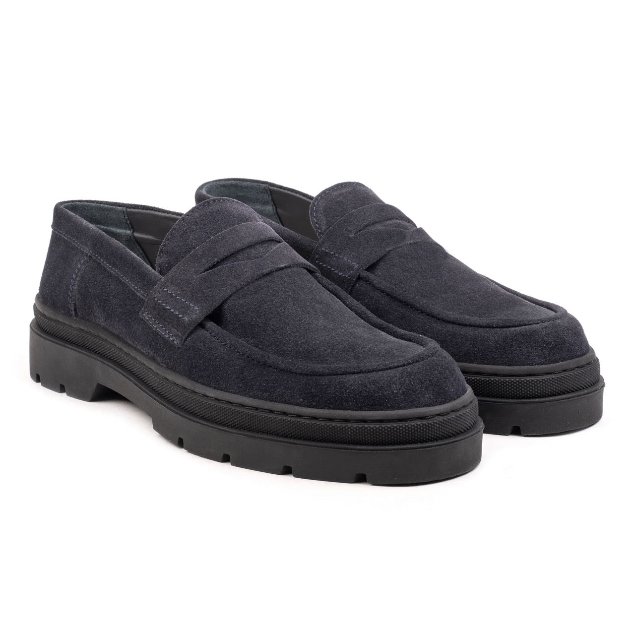 Hinson elon loafers heren donkerblauw suède