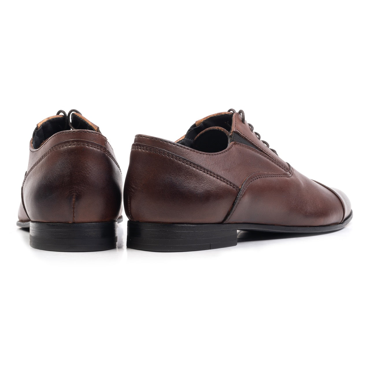 Omnio gusset oxfort veterschoen heren tan leer