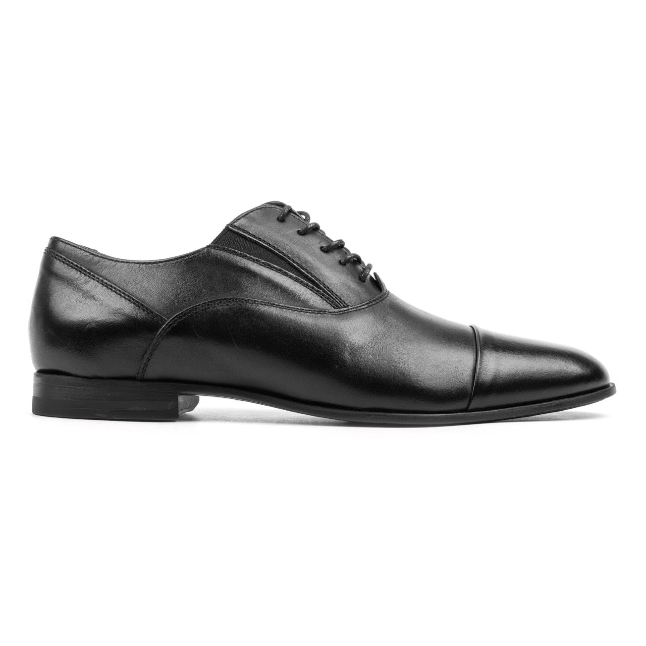 Omnio gusset oxfort veterschoen heren zwart leer