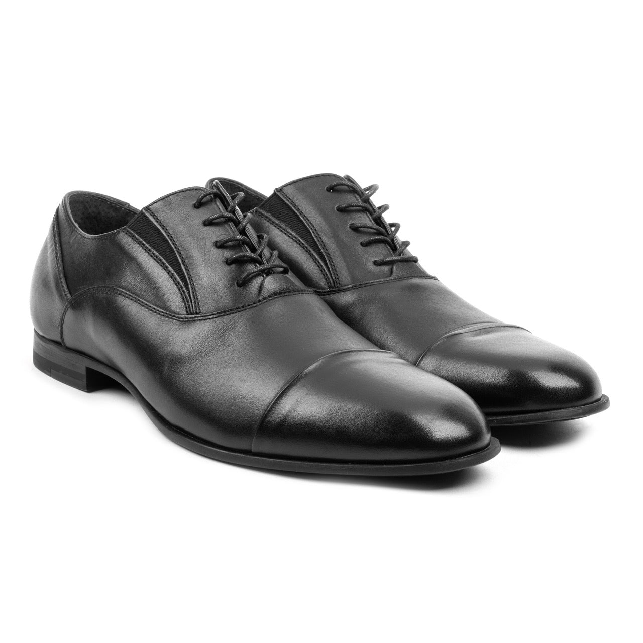 Omnio gusset oxfort veterschoen heren zwart leer