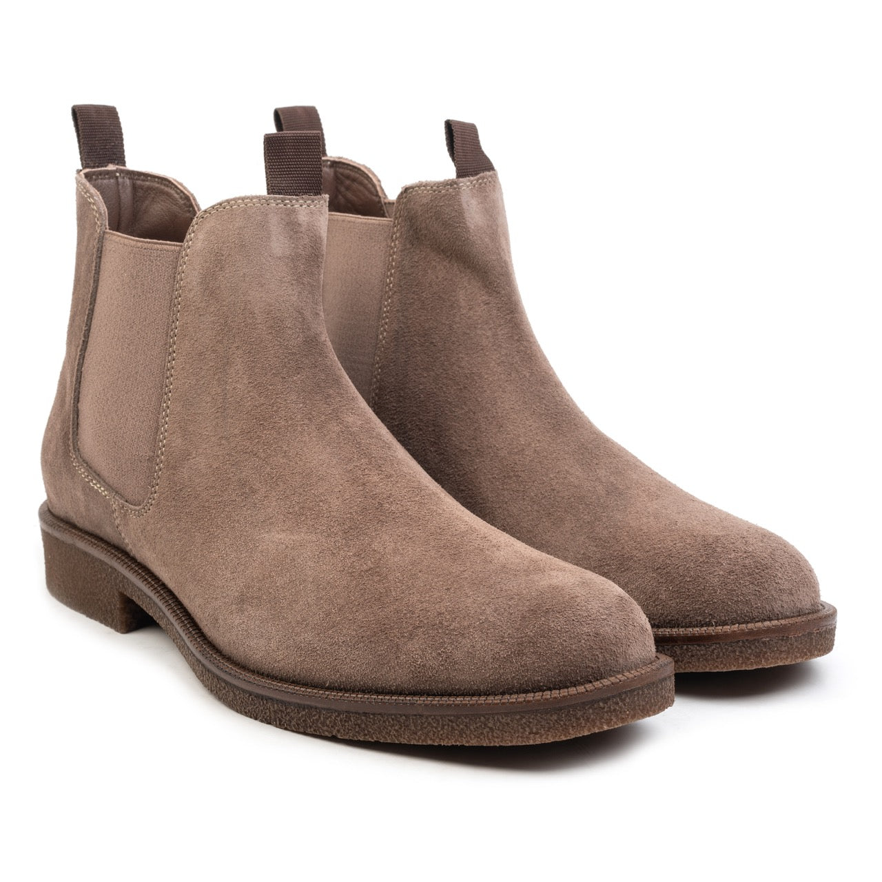 Omnio auton chelsea boots heren taupe suède