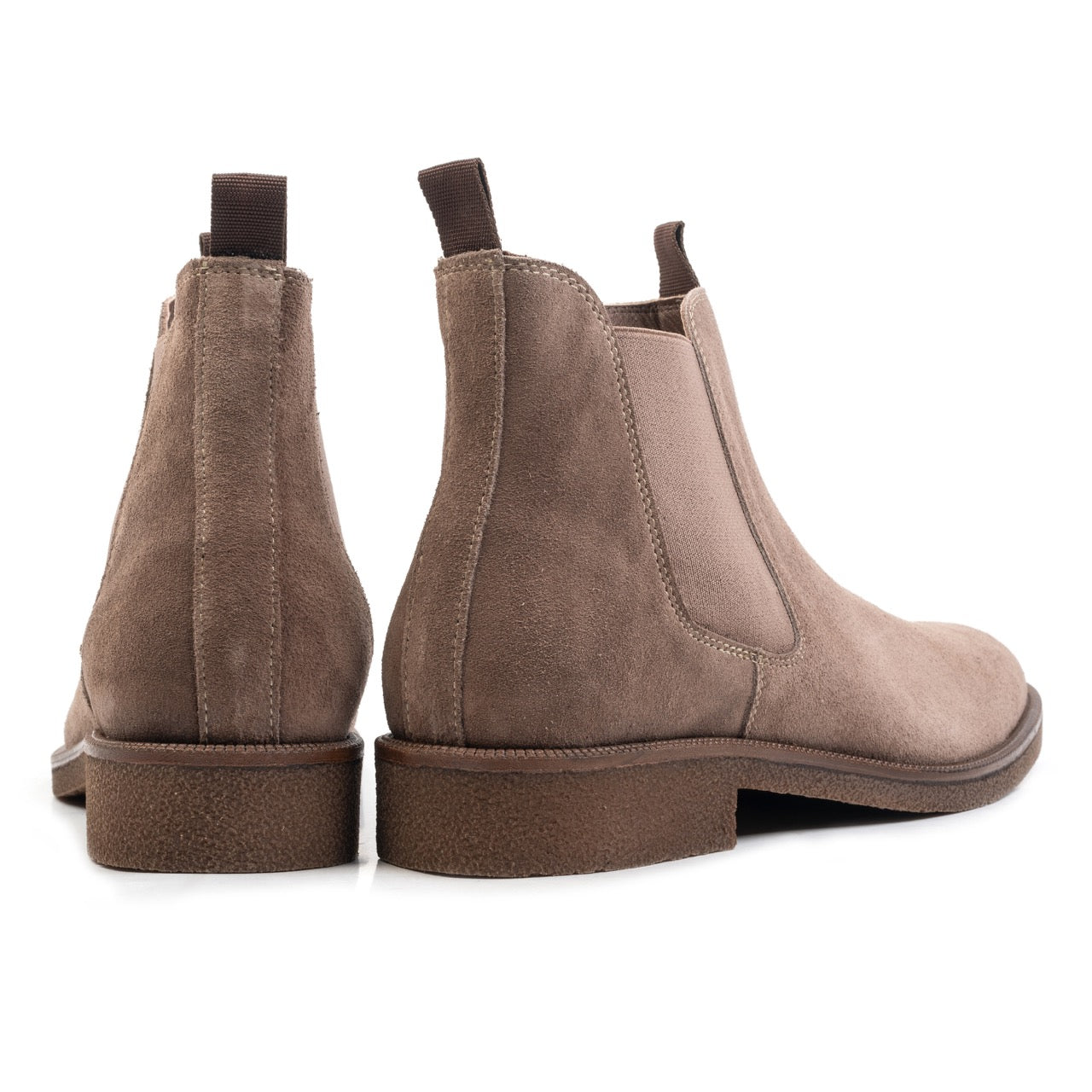 Omnio auton chelsea boots heren taupe suède