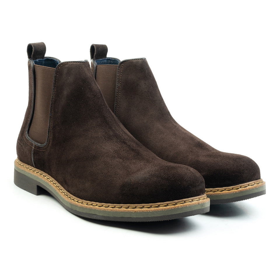 Vaton carlow chelsea boots heren bruin suède