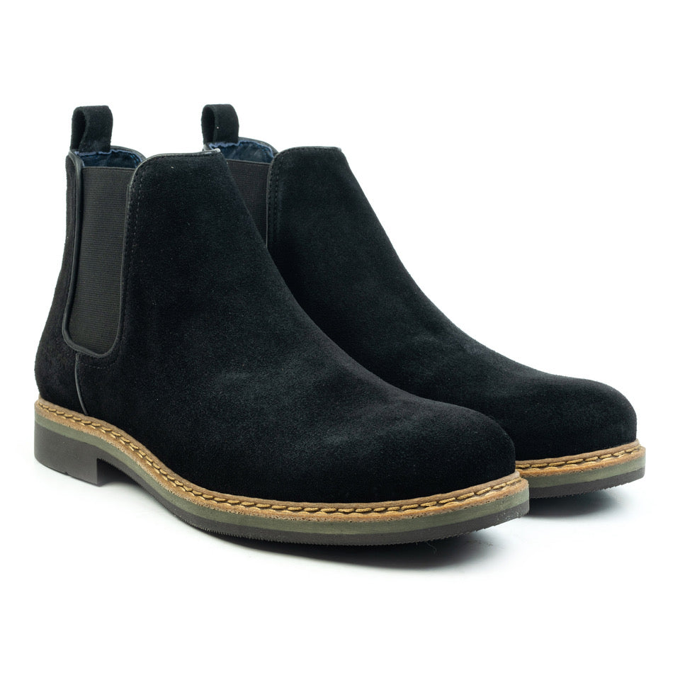 Vaton carlow chelsea boots heren zwart suède