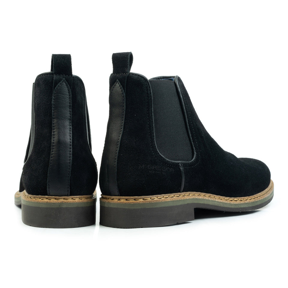 Vaton carlow chelsea boots heren zwart suède