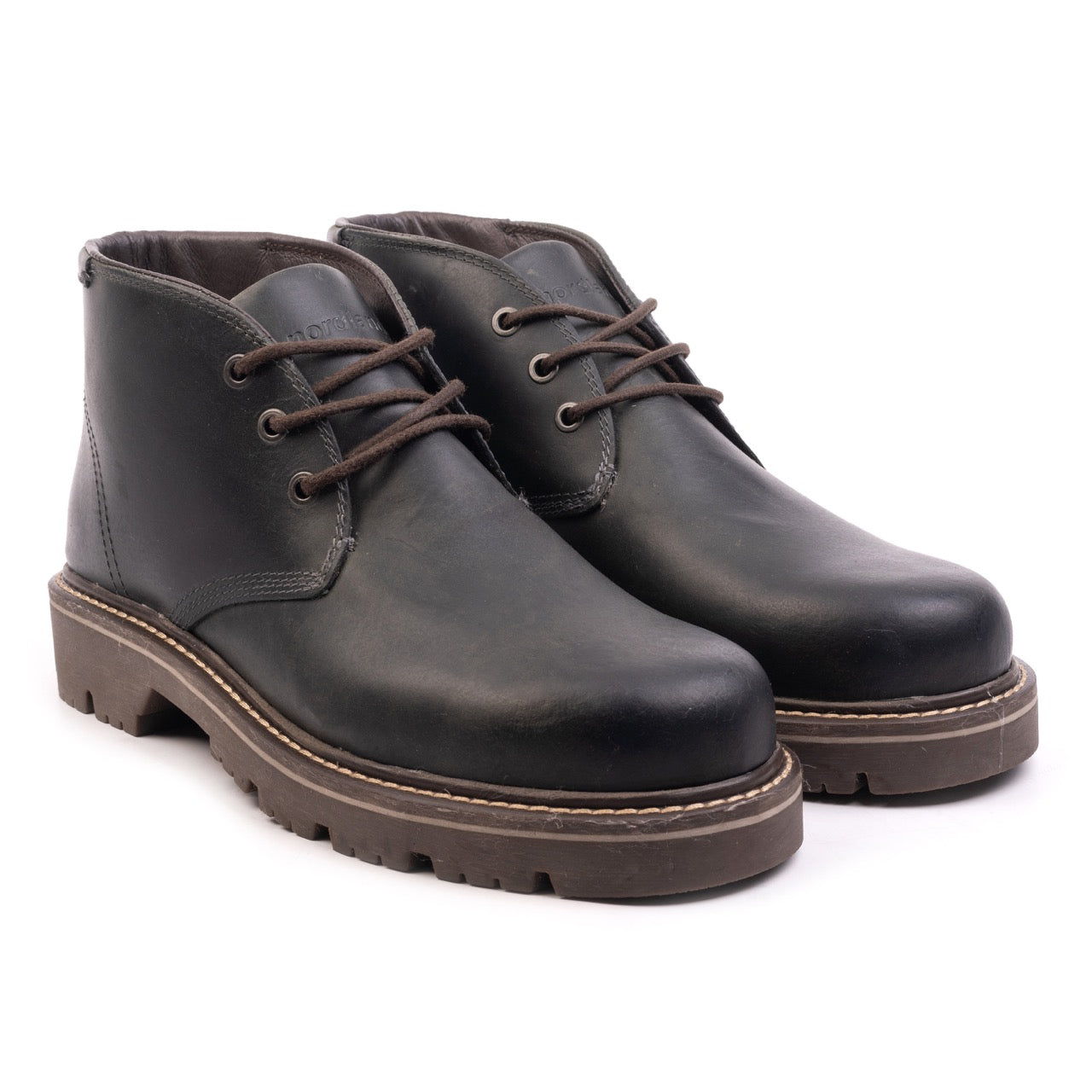 Nordland new thunder chucka boots heren army green waxed leer