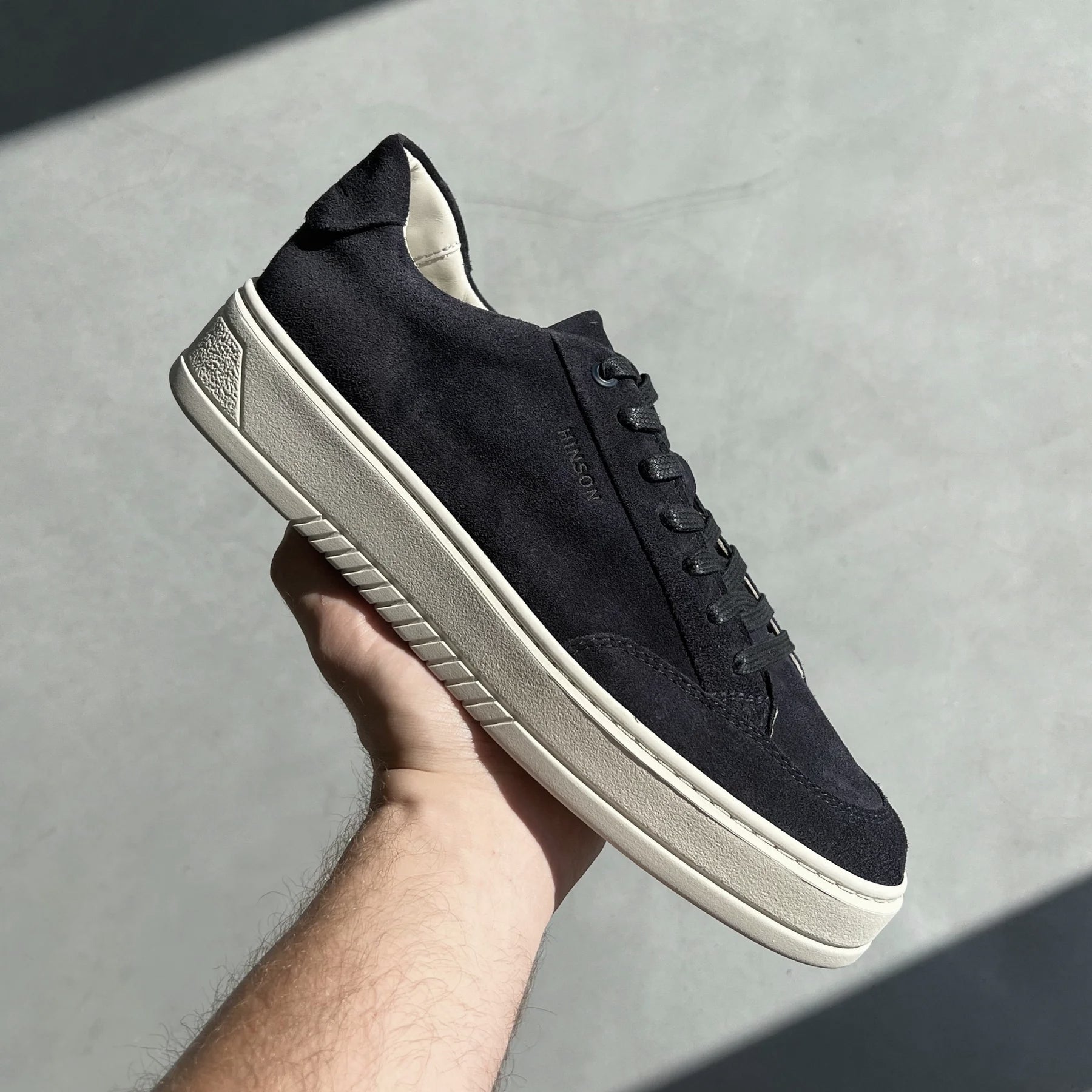 Hinson miller retro sneakers donkerblauw suède