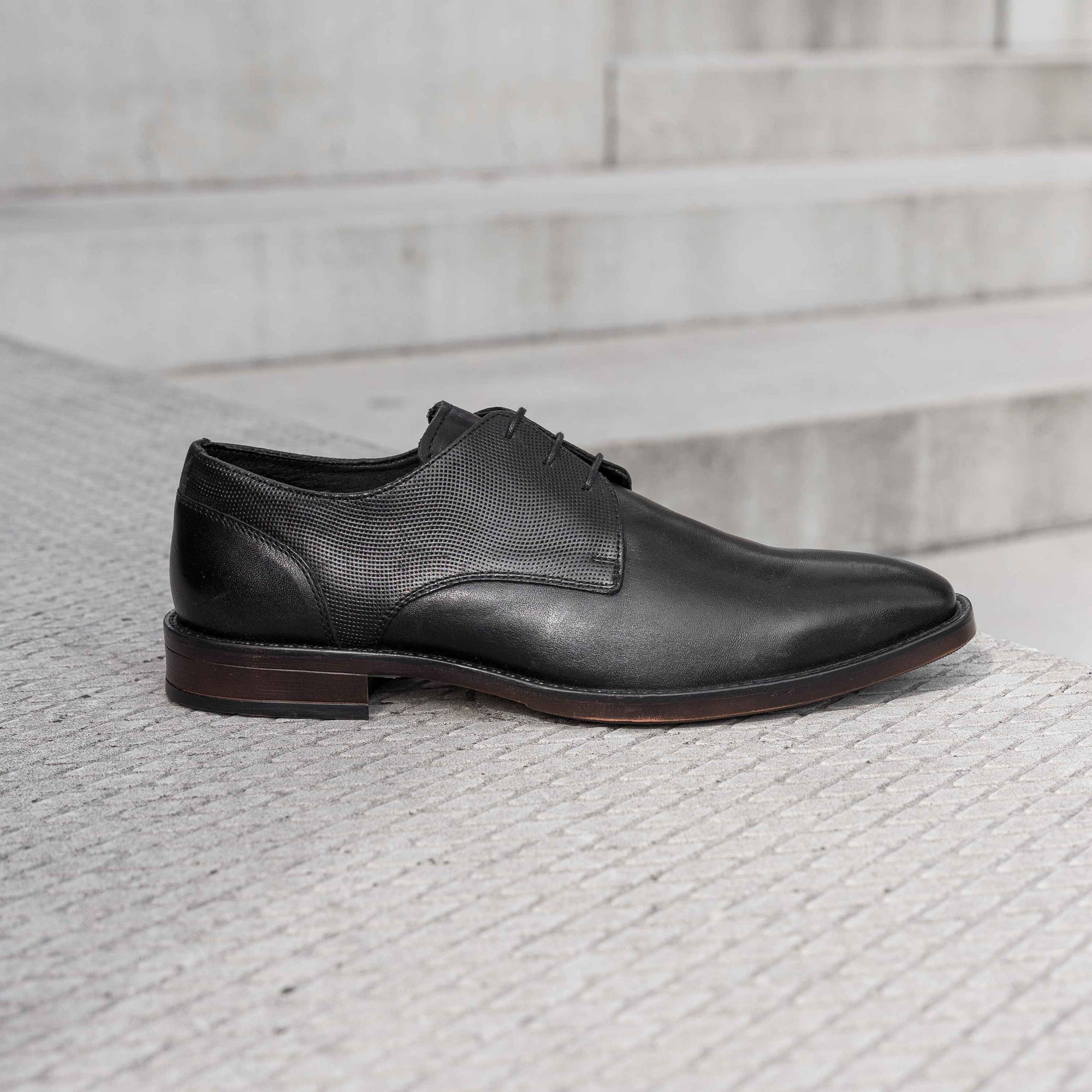 Cafe Moda charlie veterschoen heren zwart leer