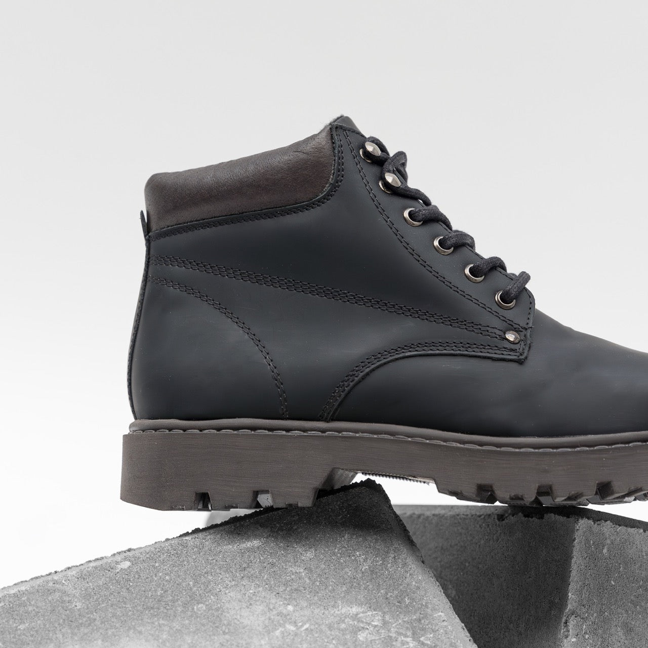 Nordland mach veterboots heren zwart gommato leer