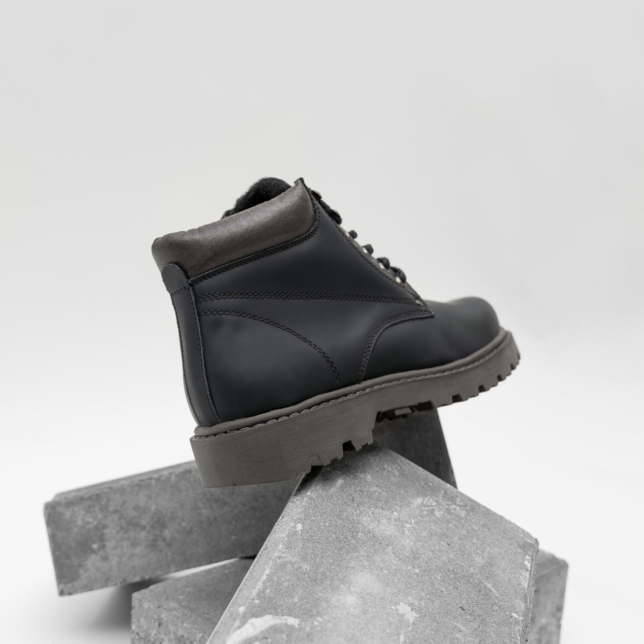 Nordland mach veterboots heren zwart gommato leer