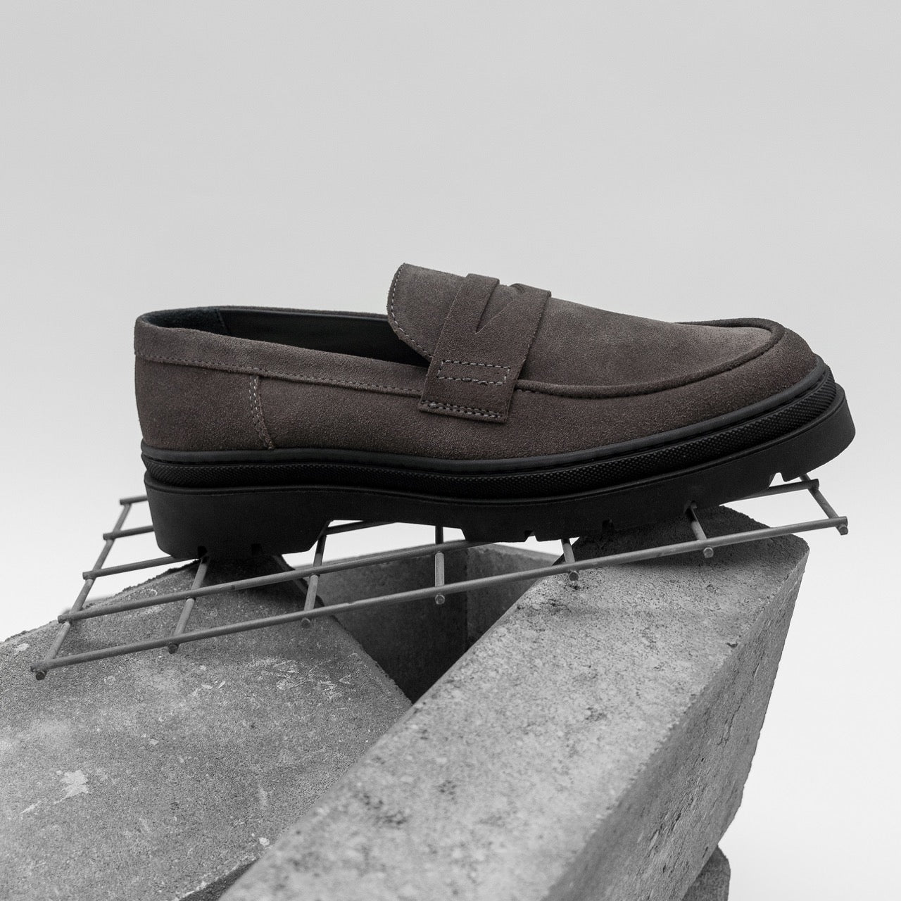 Hinson elon loafers heren antracite suède