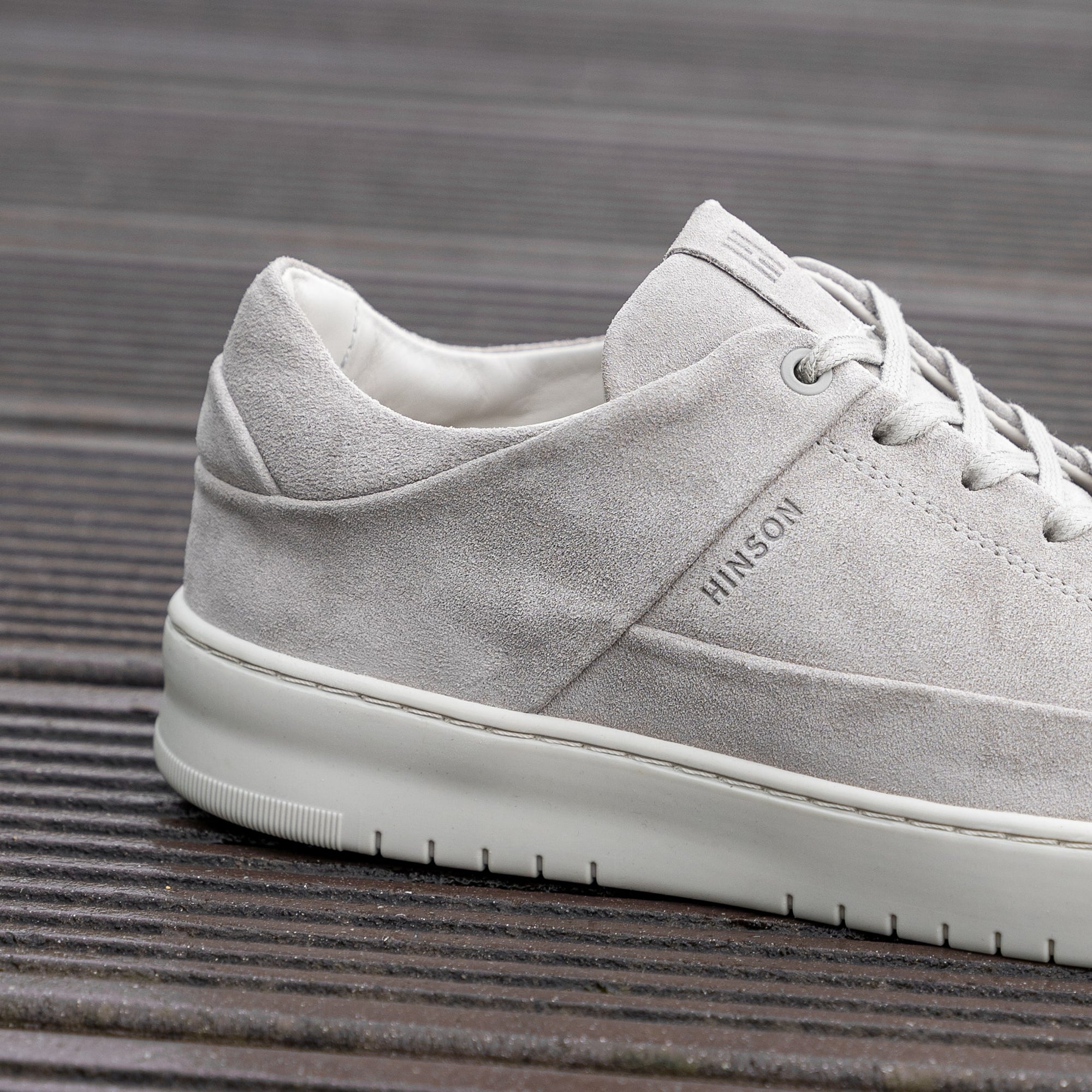 Hinson bennet P4 sneakers heren lichtgrijs suède