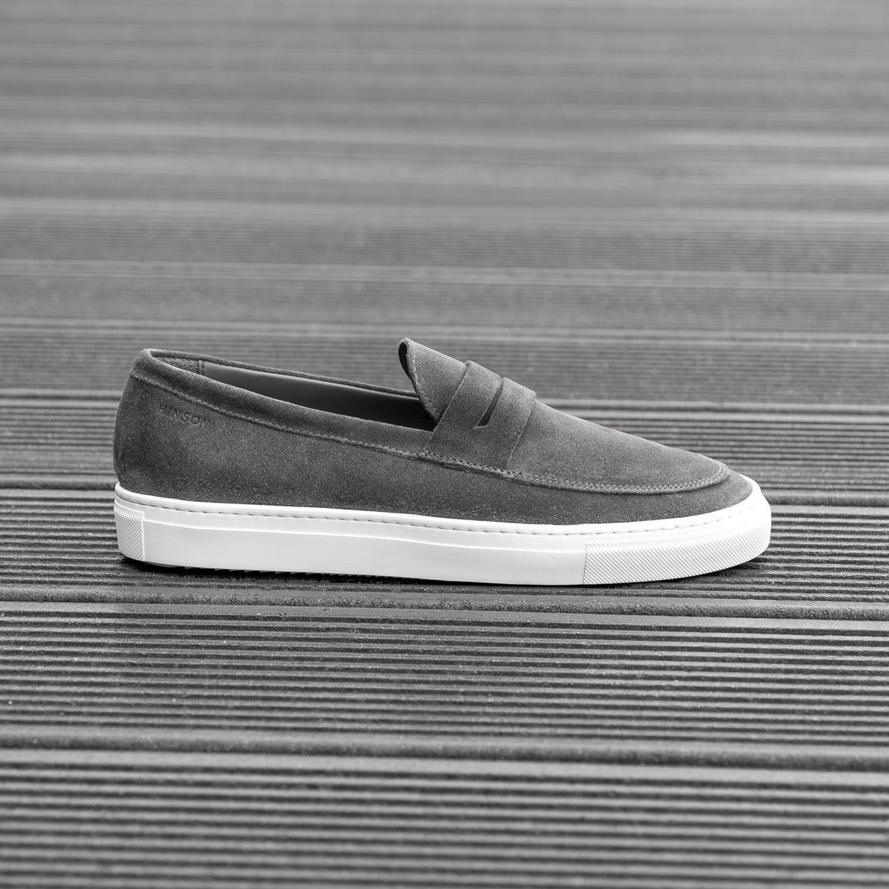 Hinson malton saddle loafers heren fumo suède