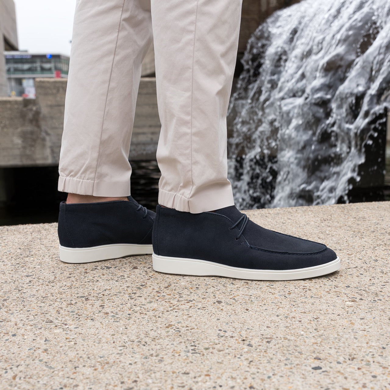 Omnio cave chucka loafers heren navy suède