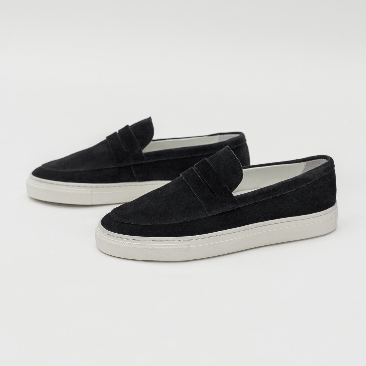 Hinson malton saddle loafers heren zwart suède