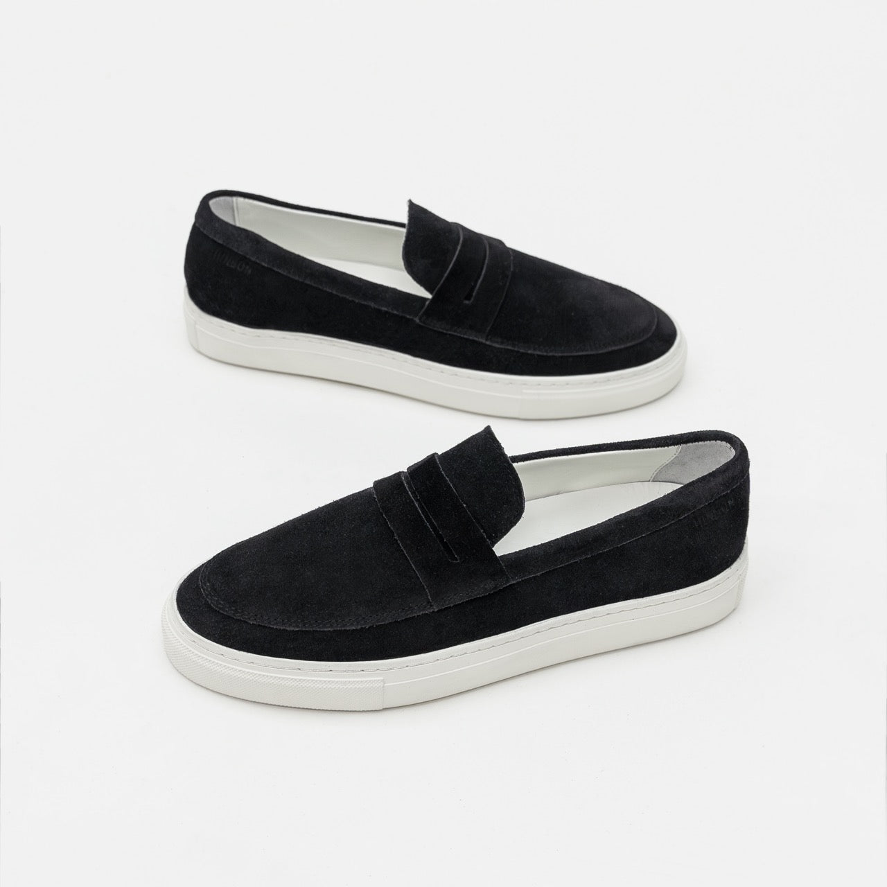 Hinson malton saddle loafers heren zwart suède