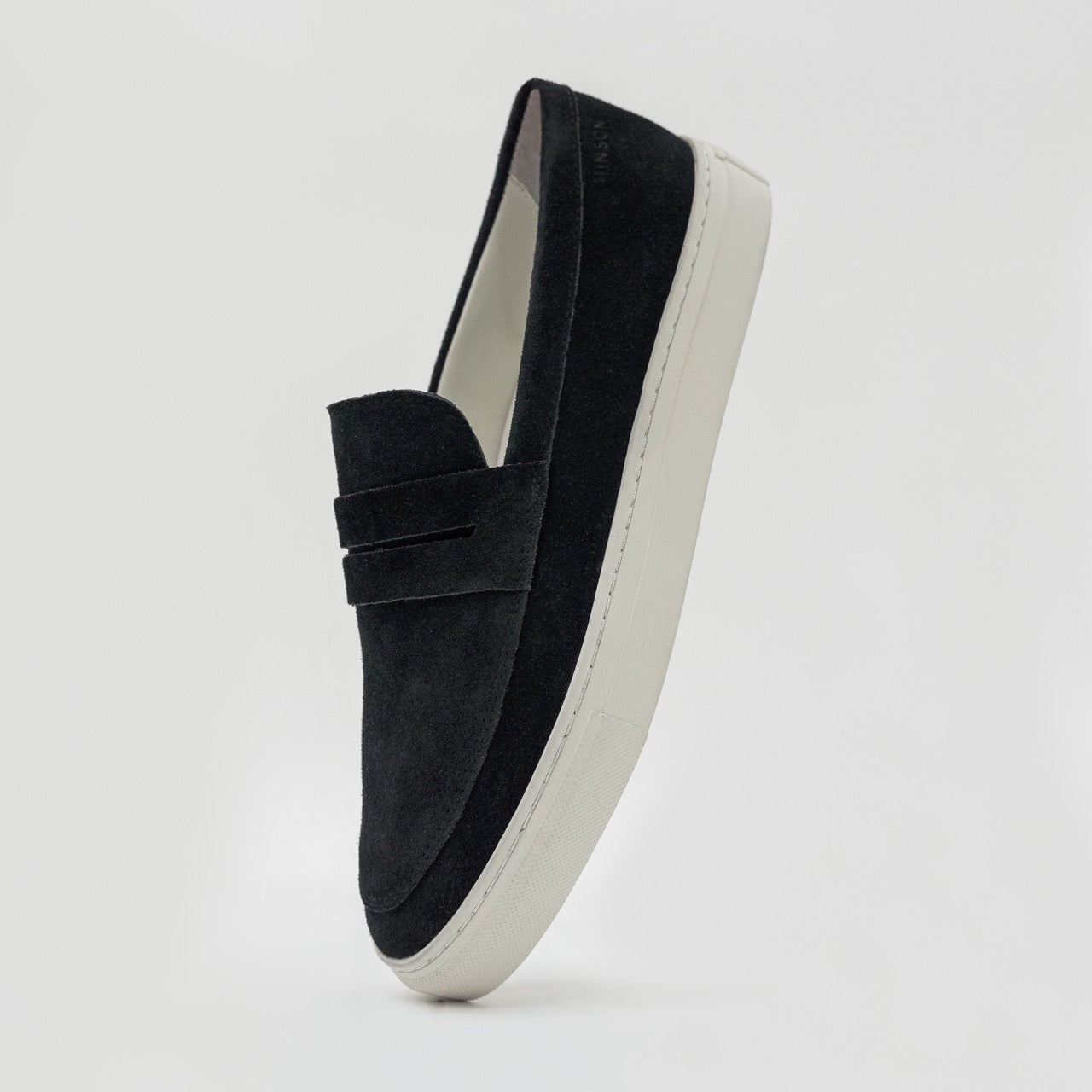 Hinson malton saddle loafers heren zwart suède