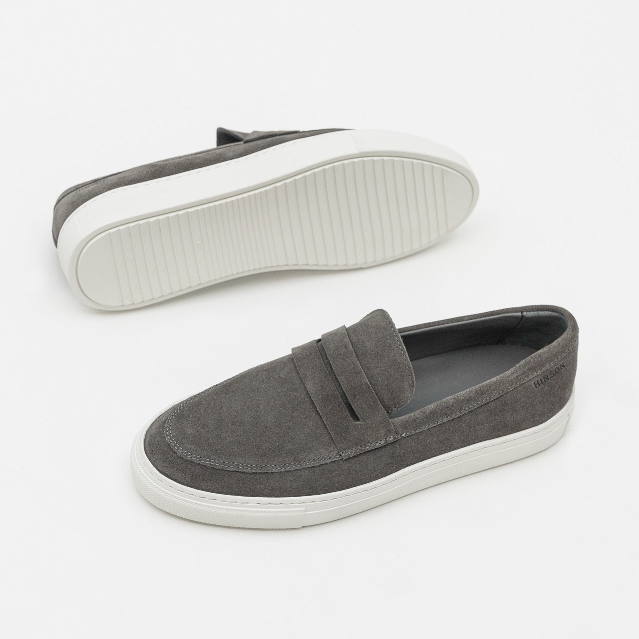 Hinson malton saddle loafers heren fumo suède