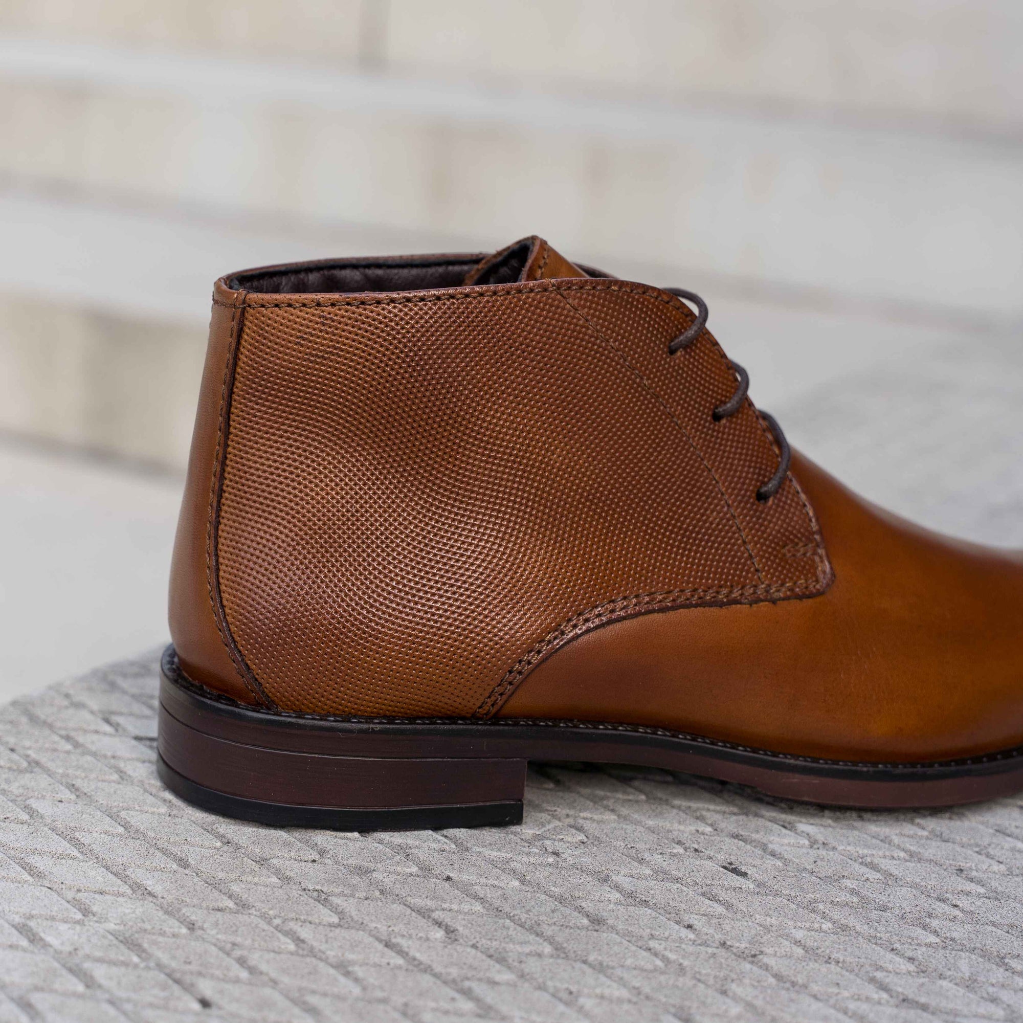 Cafe Moda veterboots heren tan leer