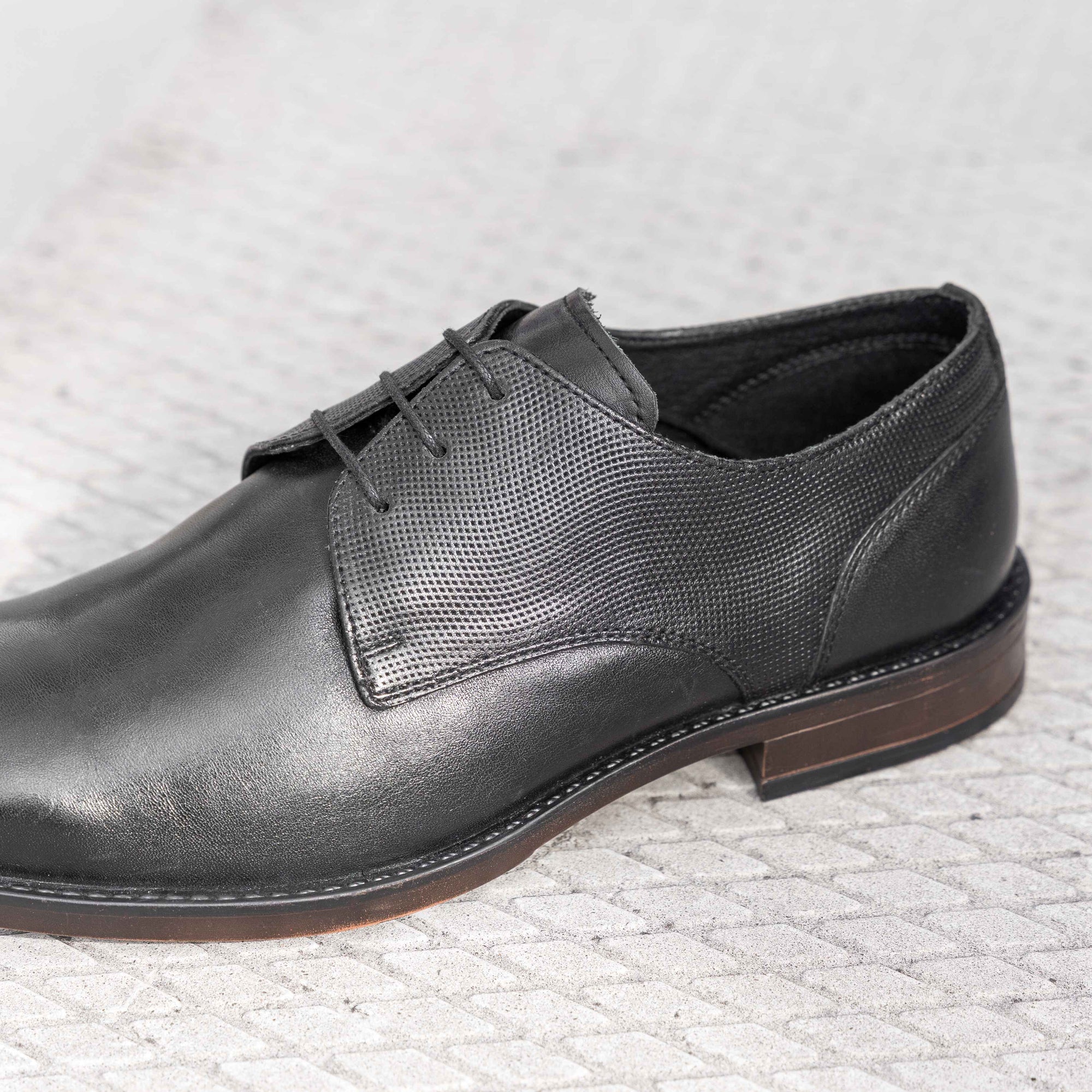 Cafe Moda charlie veterschoen heren zwart leer