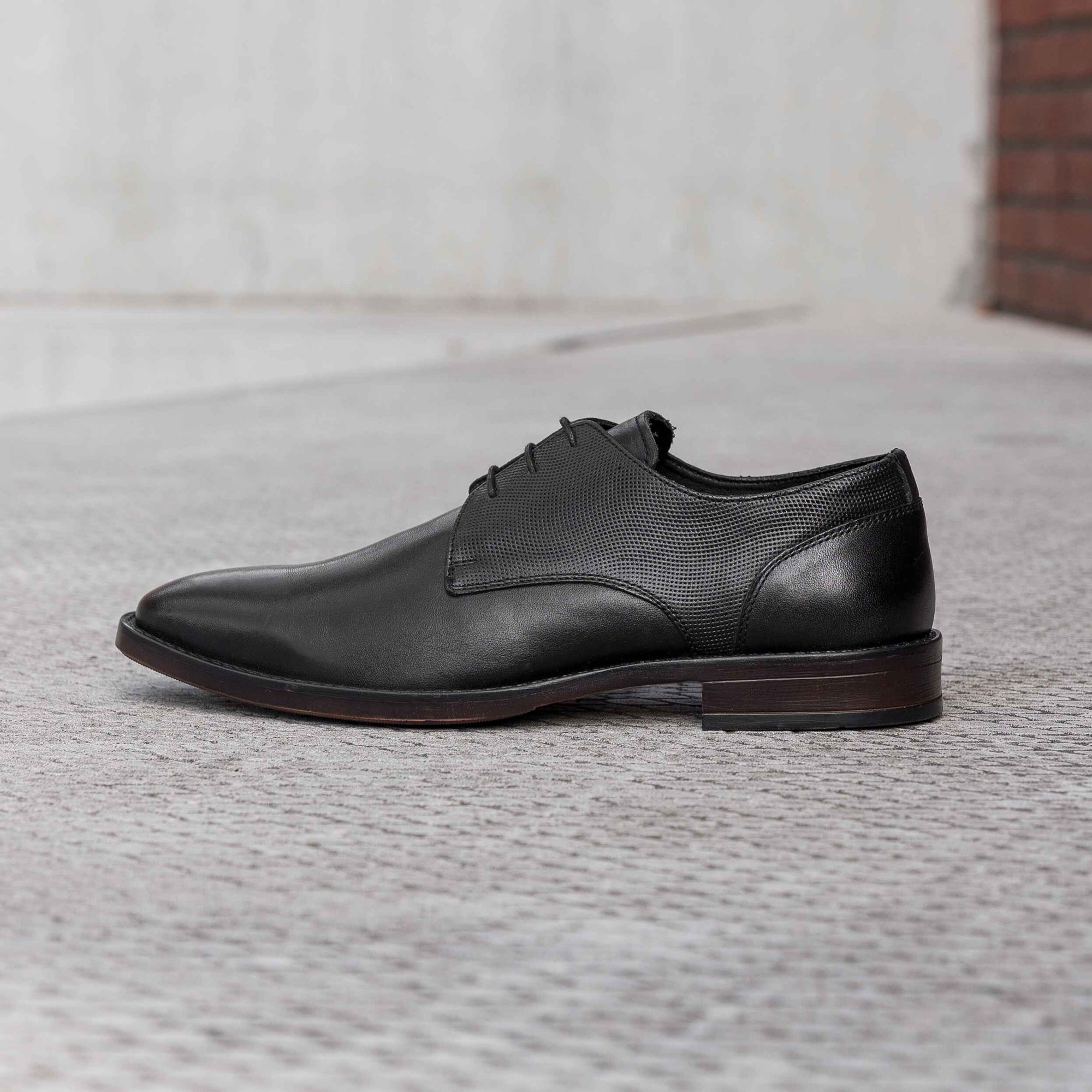 Cafe Moda charlie veterschoen heren zwart leer