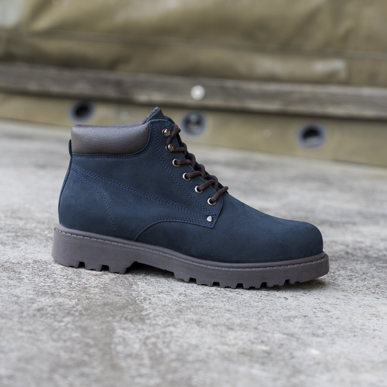 Nordland mach veterboots heren donkerblauw nubuck leer