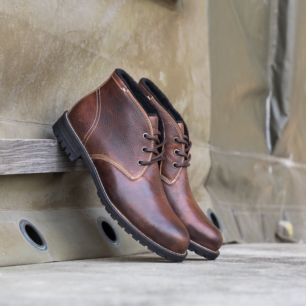 Nordland gordon chucka boots heren chesnut waxed leer