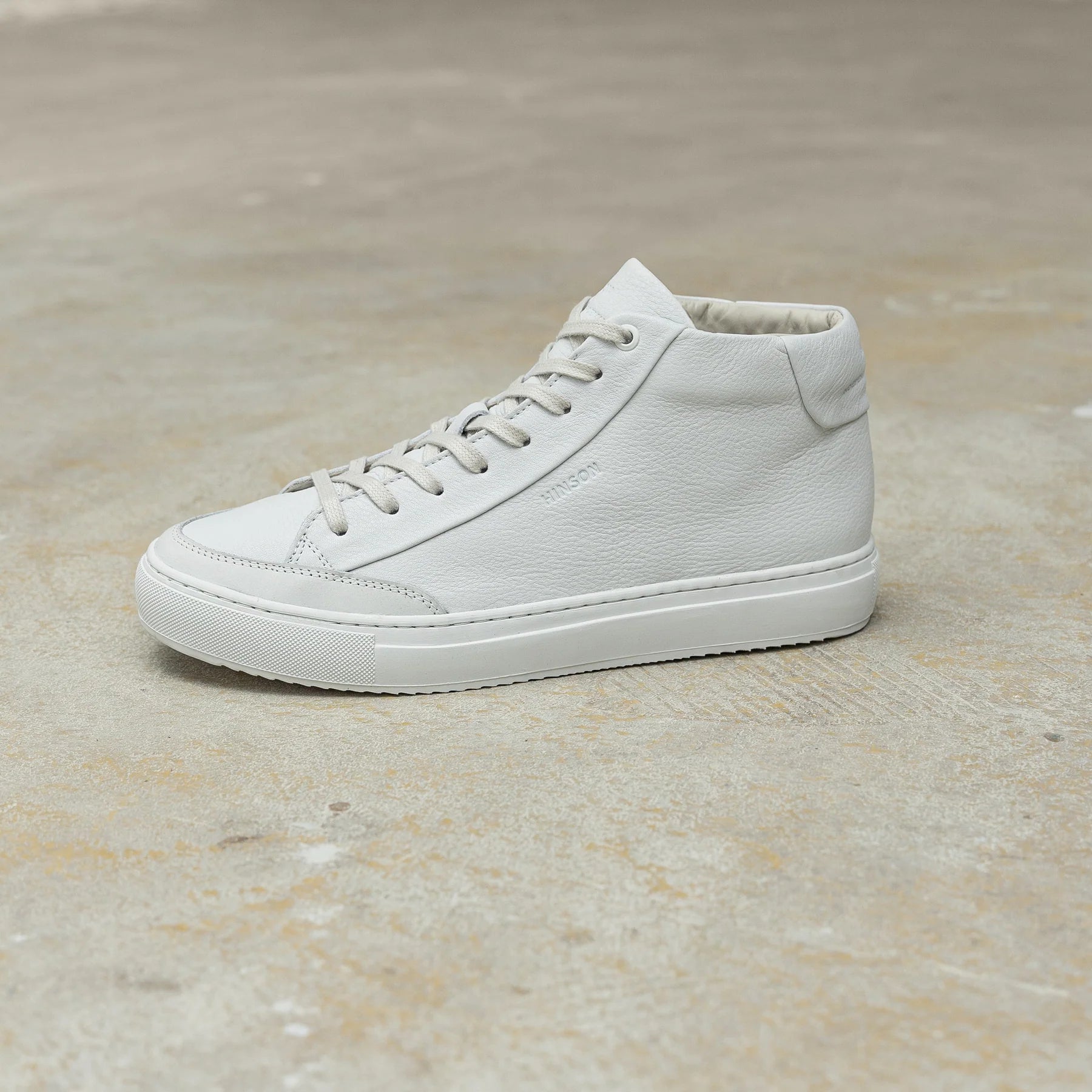 Hinson sorren high sneakers heren wit leer