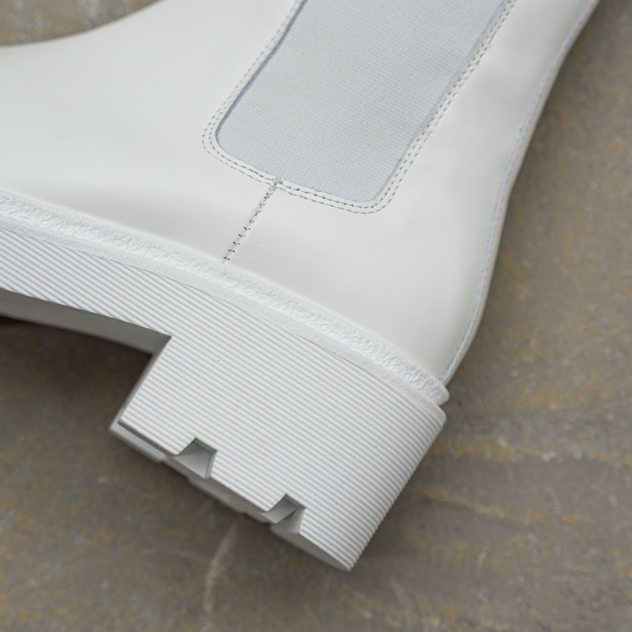 Hinson sobra hoge chelsea boots dames wit leer