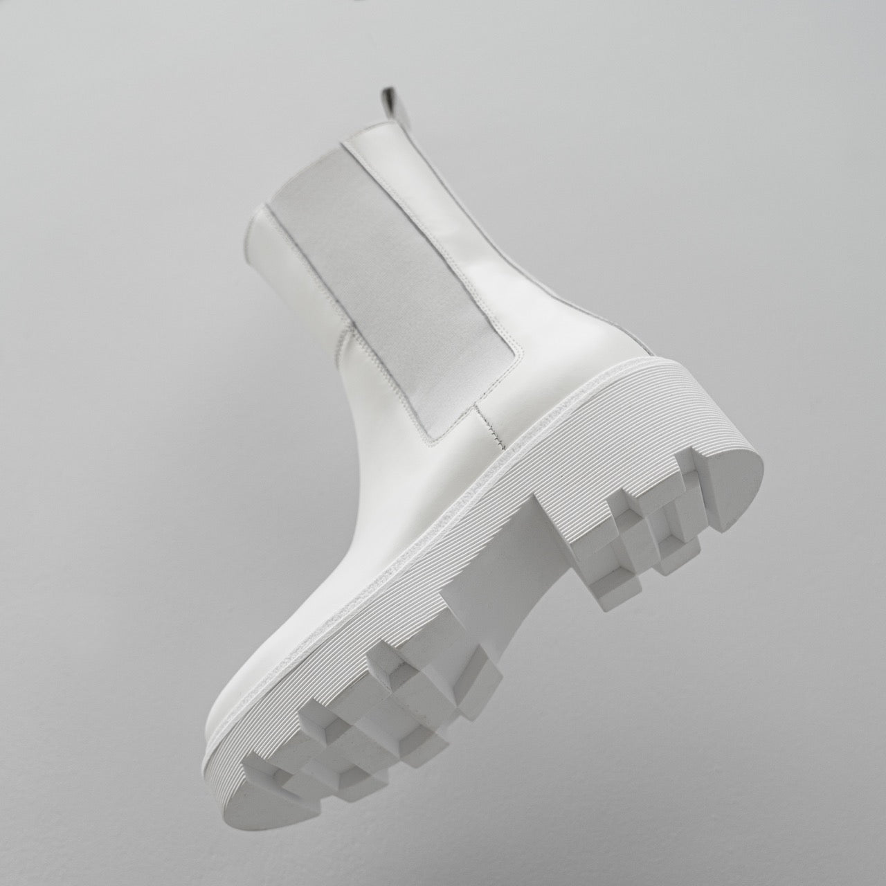 Hinson sobra hoge chelsea boots dames wit leer
