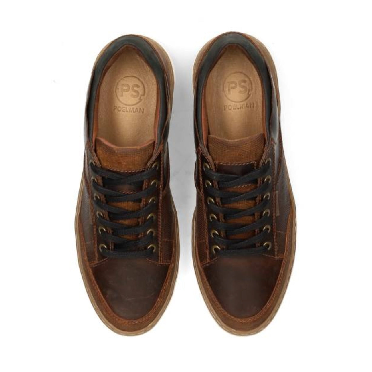Vaton philos sneaker heren bruin leer