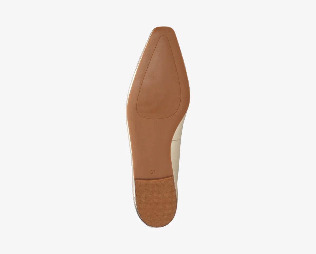 Tango rea bow ballerina's platina leer