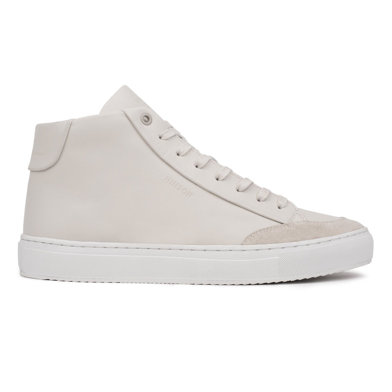 Hinson sorren high sneakers heren ice beige leer