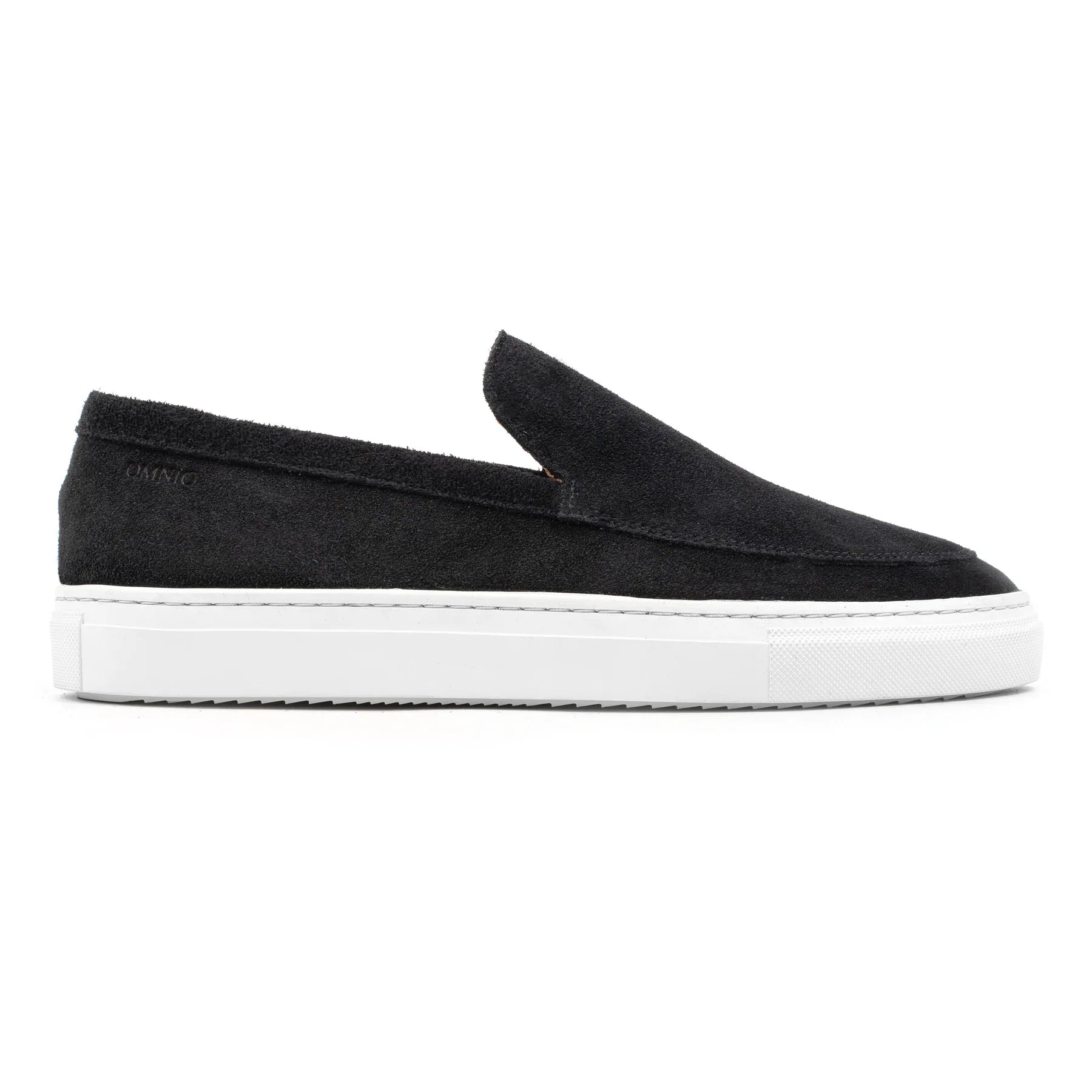 Omnio malton plain loafers heren zwart suède